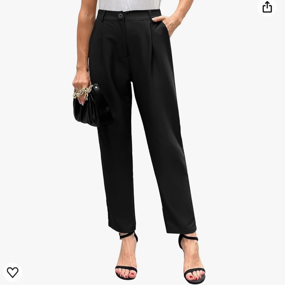 NWT GRACE KARIN Women's Casual Work Pants with Pockets Elastic Waist Plaid Pants